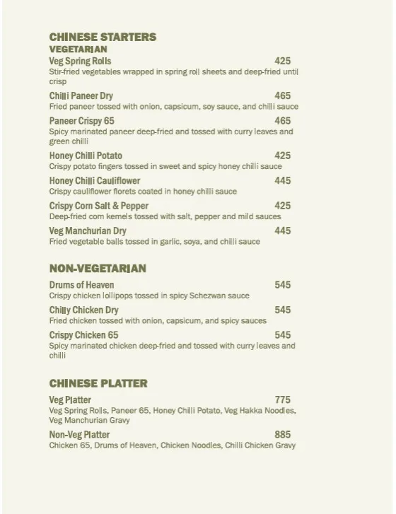 The Gen Z Club Fine Dining Food Menu 2