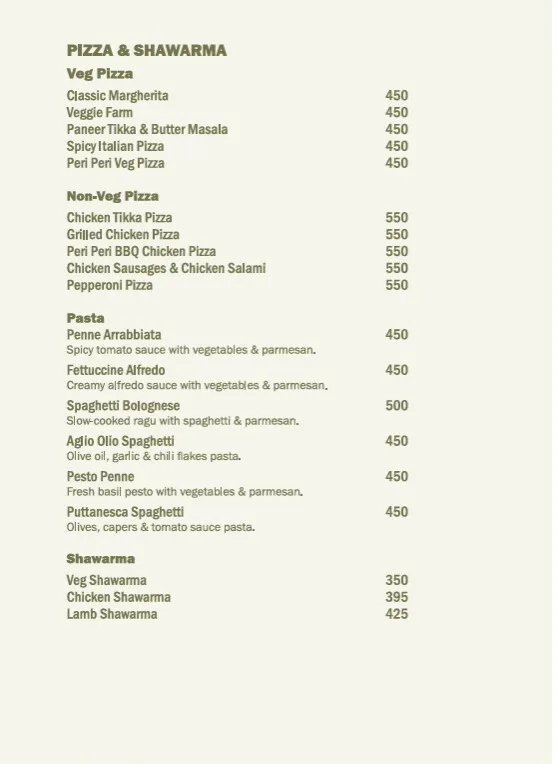 The Gen Z Club Fine Dining Food Menu 3